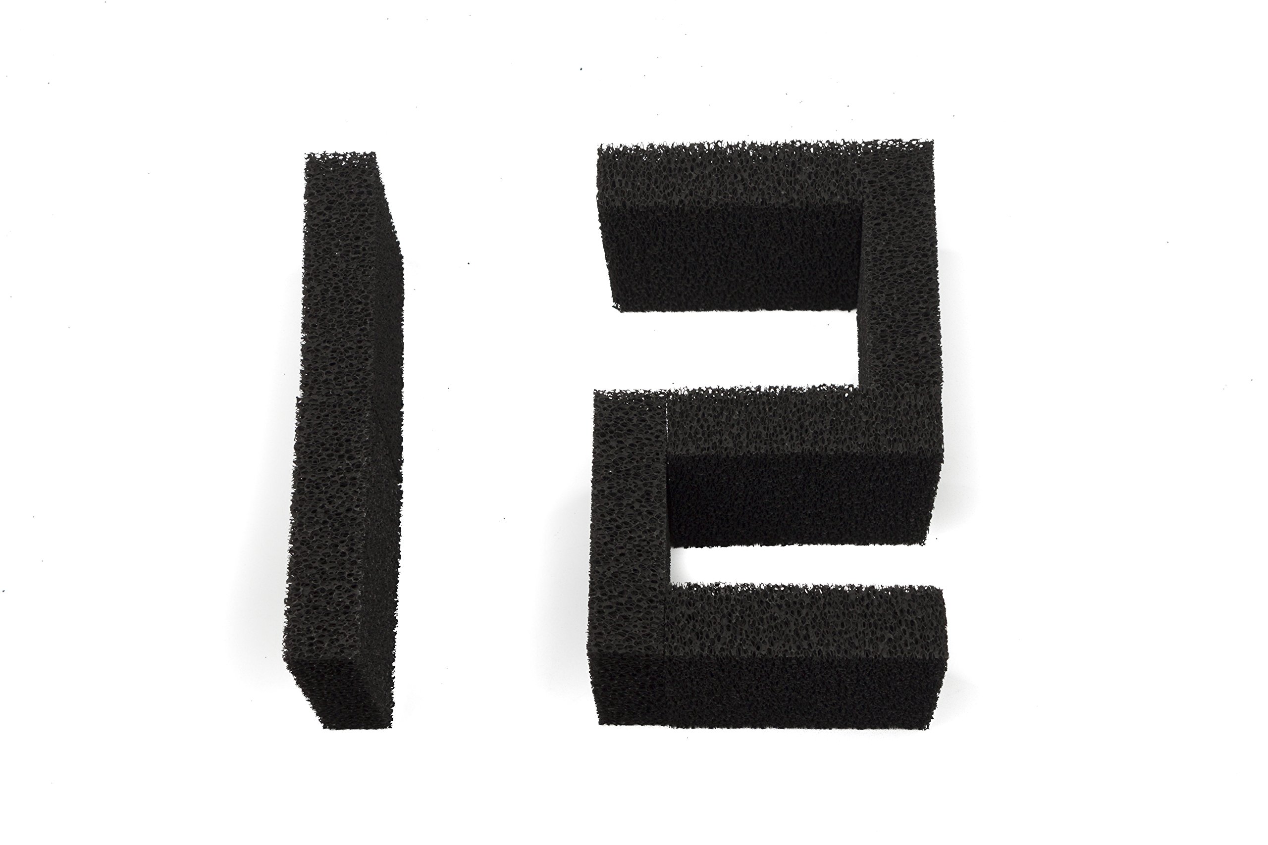 LTWHOME Compatible with Carbon Foam Filter Pads Fish Tank Media Fits Juwel Compact/BioFlow 3.0 Filters/M(Pack of 12)