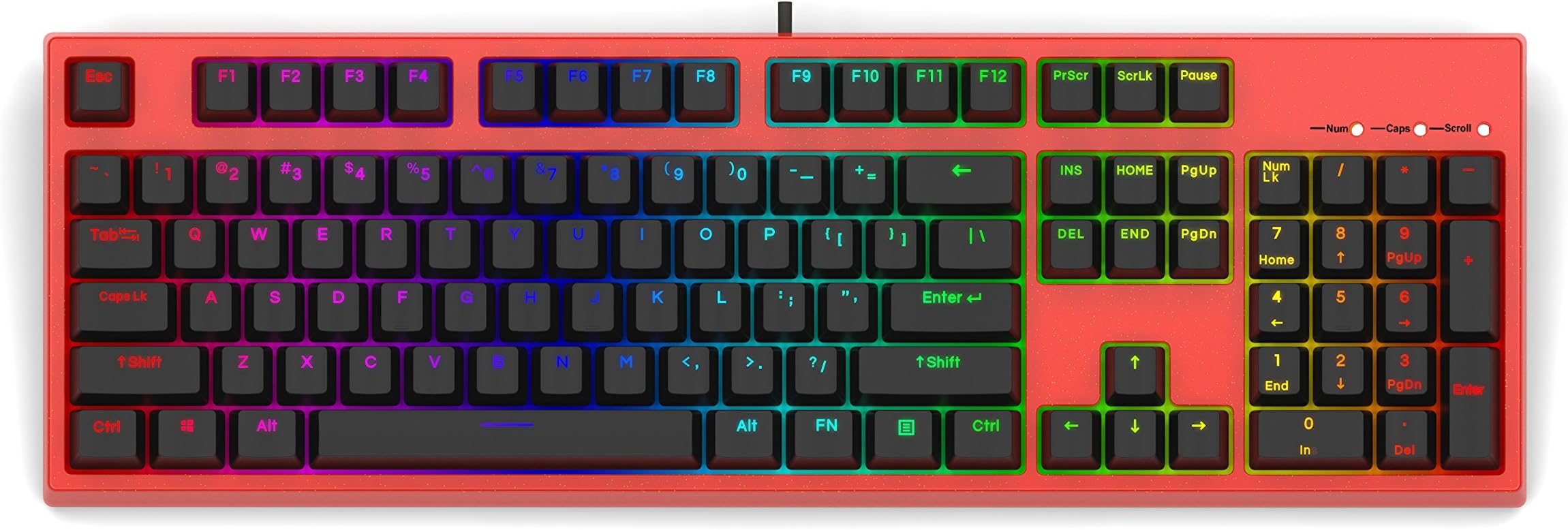 Keycool 104 Hero 2018 Limited Edition RBG Mechanical Gaming Keyboard Gateron Brown Swtiches (Gateron Brown Switch)
