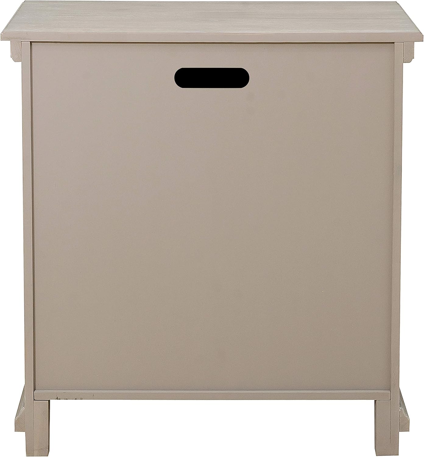 Right2Home Two Door Mirror Front Accent Rustic Oak Brown Storage Chest: Furniture & Decor