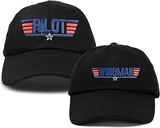 father and son matching hats