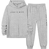 Babioboa Men's Hooded Tracksuit 2 Piece Jogging Suit Letter Graphic Sweatsuit Casual Hoodie & Sweatpant Set Sportswear