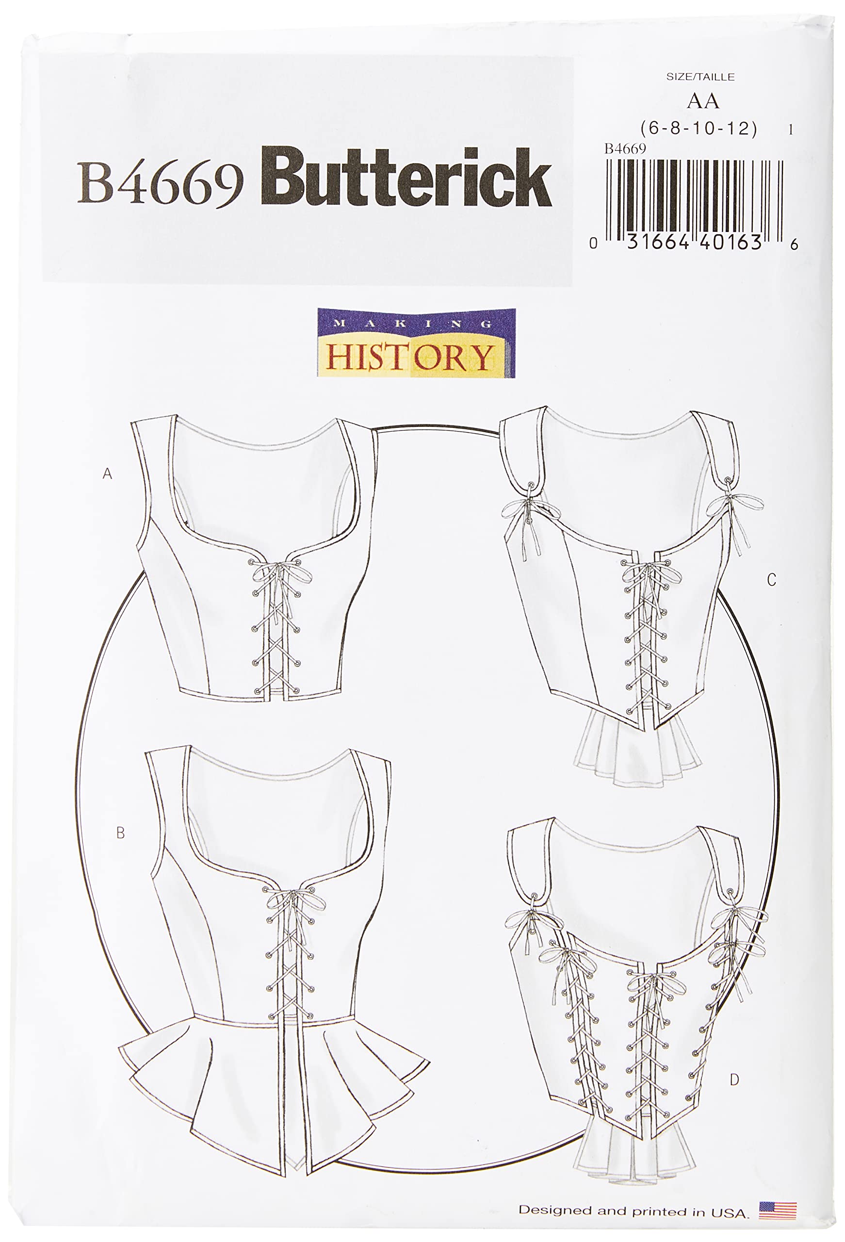 BUTTERICK PATTERNS B4669 Misses' Corset, Size AA