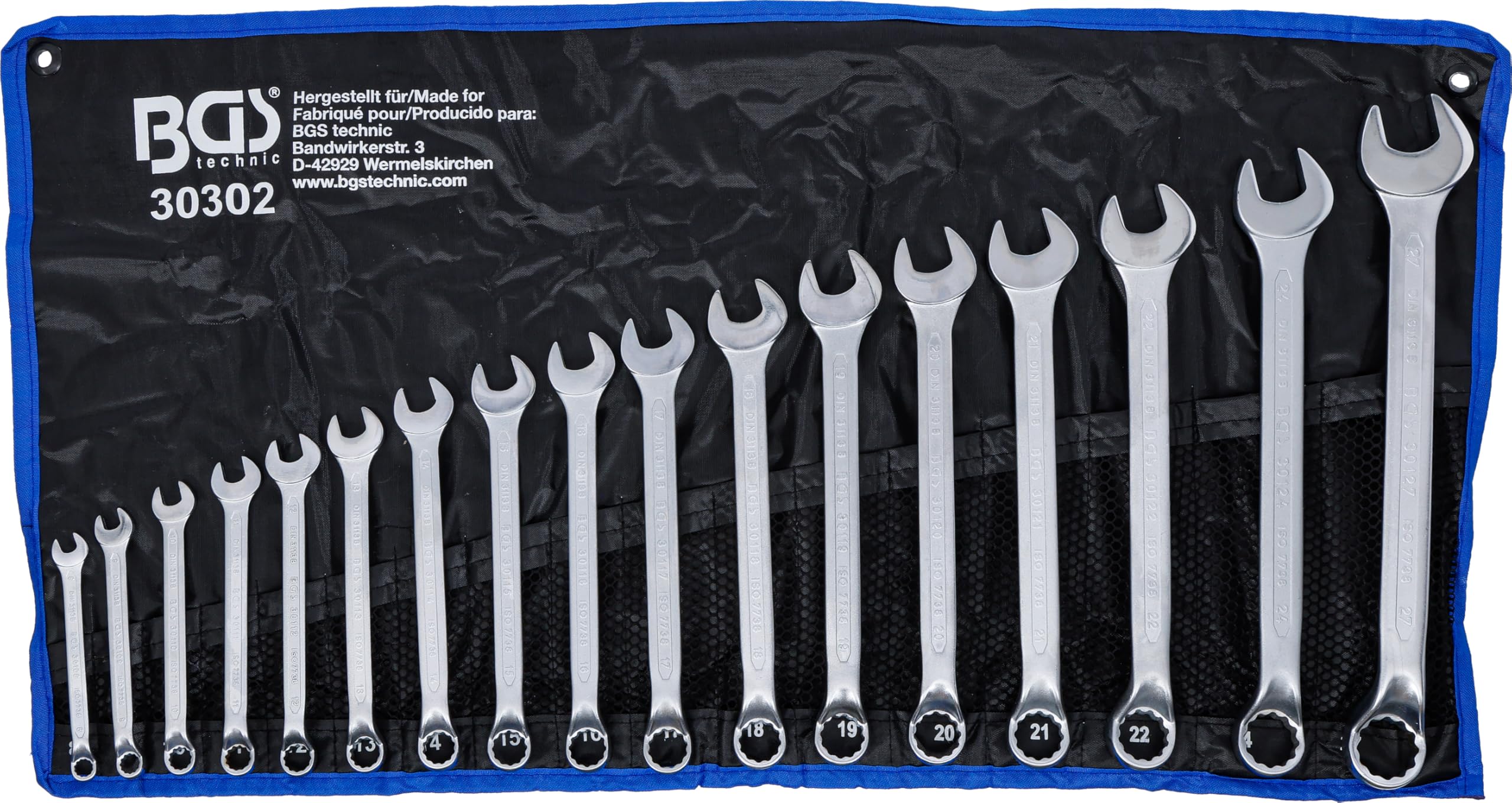 BGS 30302 | Combination Spanner Set | offset | 8 - 27 mm | 17 pcs.