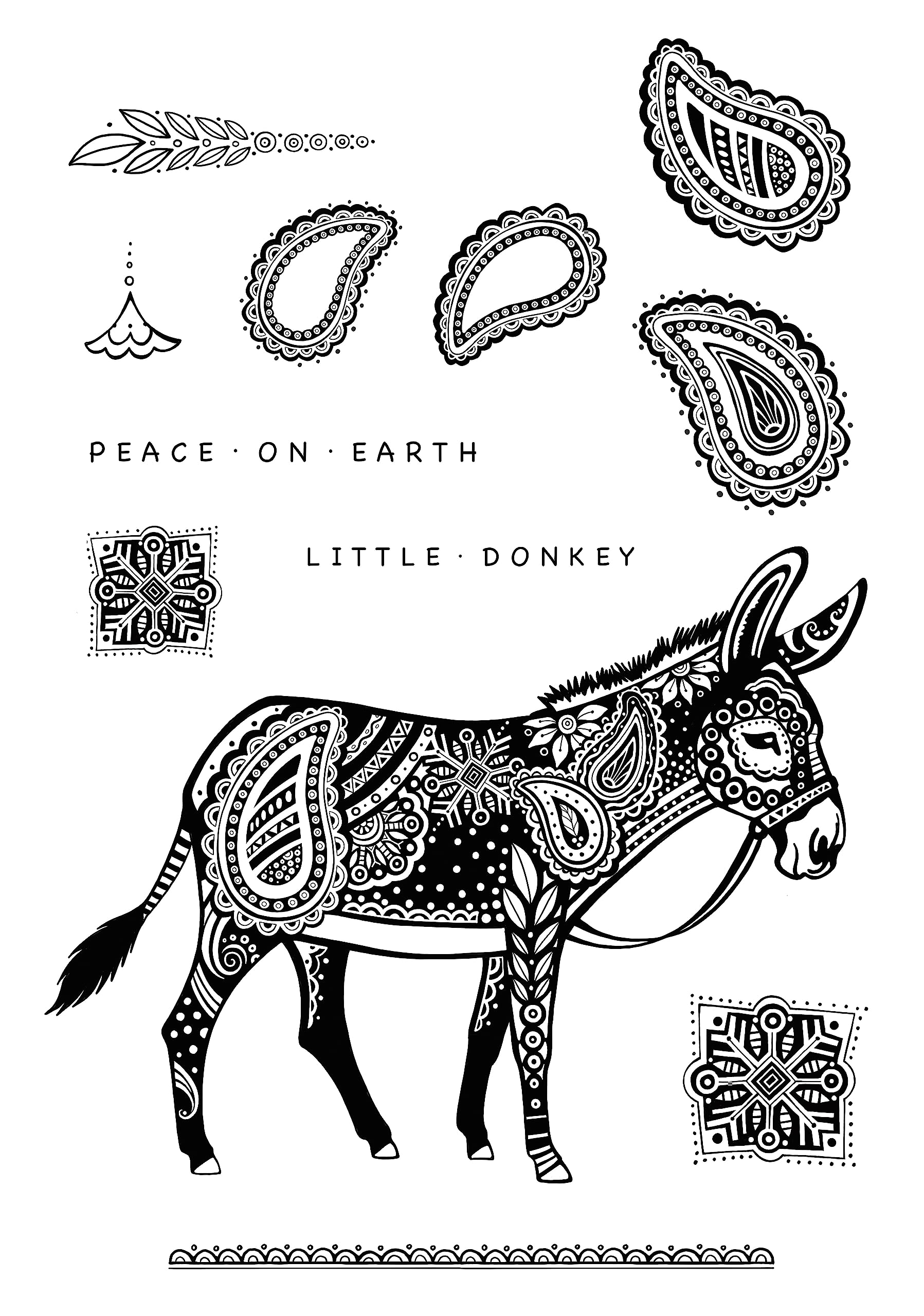 Creative Expressions Katkin Krafts-Clear Stamp Set-Little Donkey, 4 in x 8 in