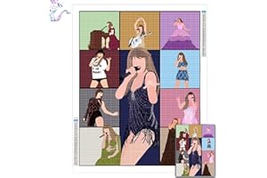 Aimeryup Taylor Diamond Painting Taylor Diamond Art Swiftea Cute Singer DIY Kit Gift 12x16inch, -0119-01