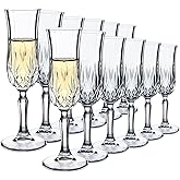 YANGNAY Champagne Flutes Set of 12, Elegant 4 oz Sparkling Wine Glasses with Long Stem, Perfect for Birthdays Weddings