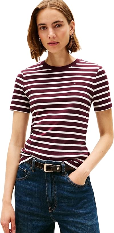 Tommy Hilfiger Damen Slim Cody C-nk Ss Ww0ww40587