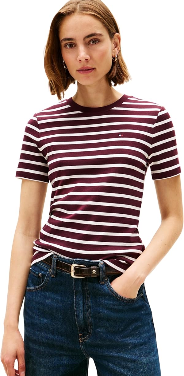 Tommy Hilfiger Damen Slim Cody C-nk Ss Ww0ww40587
