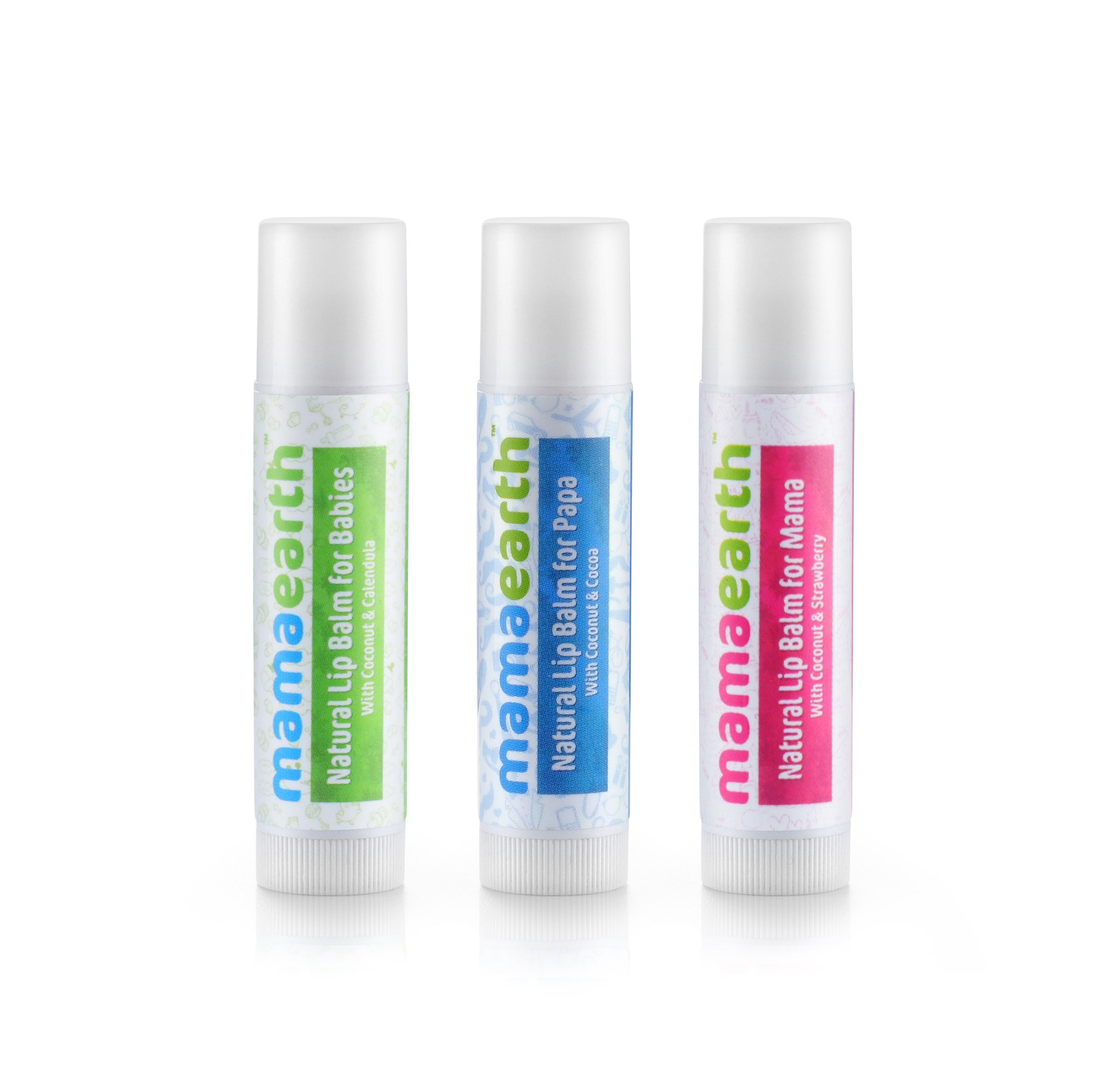 Mamaearth Natural Lip Balm for Baby Mama and Papa, 4g (Pack of 3) Buy
