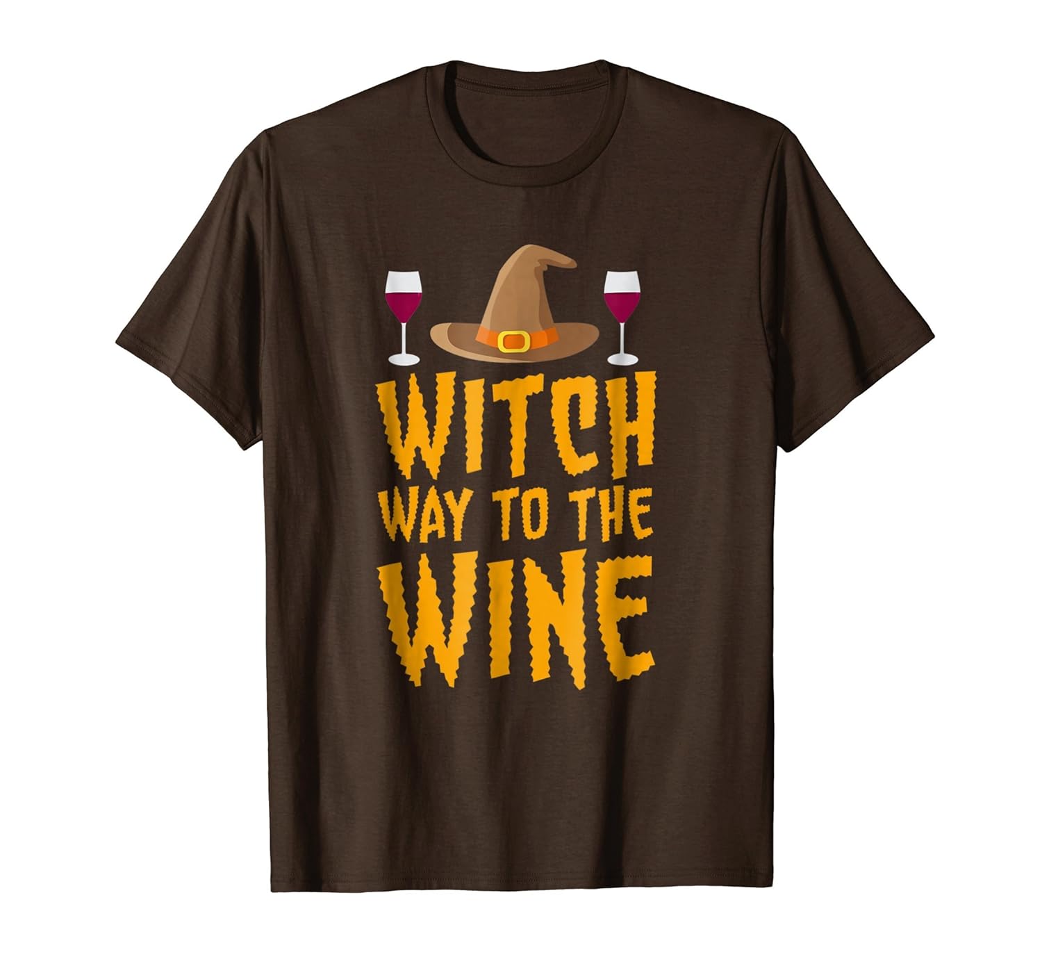 Witch Way To The Wine Funny Halloween T Shirt-ANZ