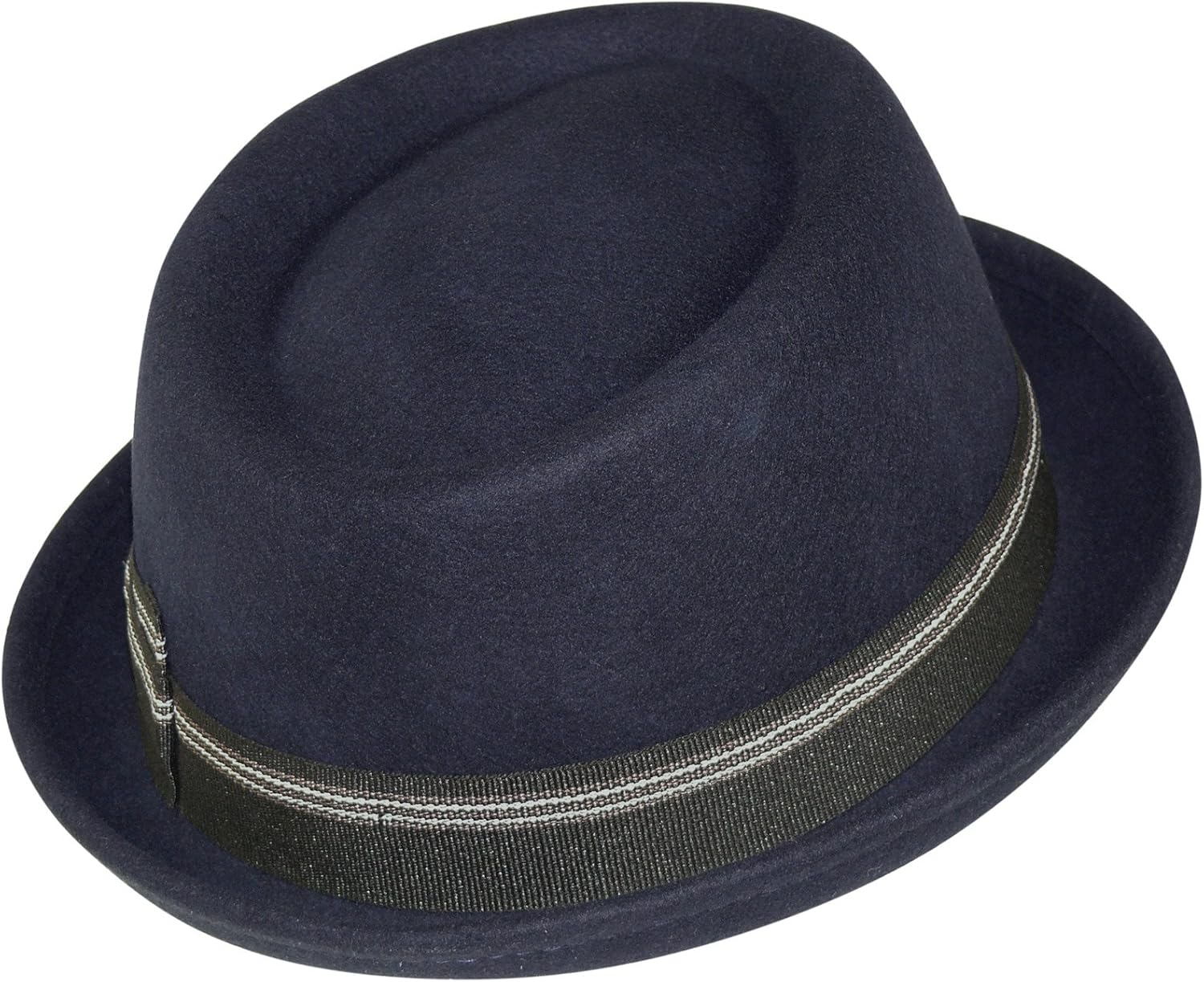 Pork Pie Hut mit gestreiftem Stoffband: Amazon.de: Bekleidung