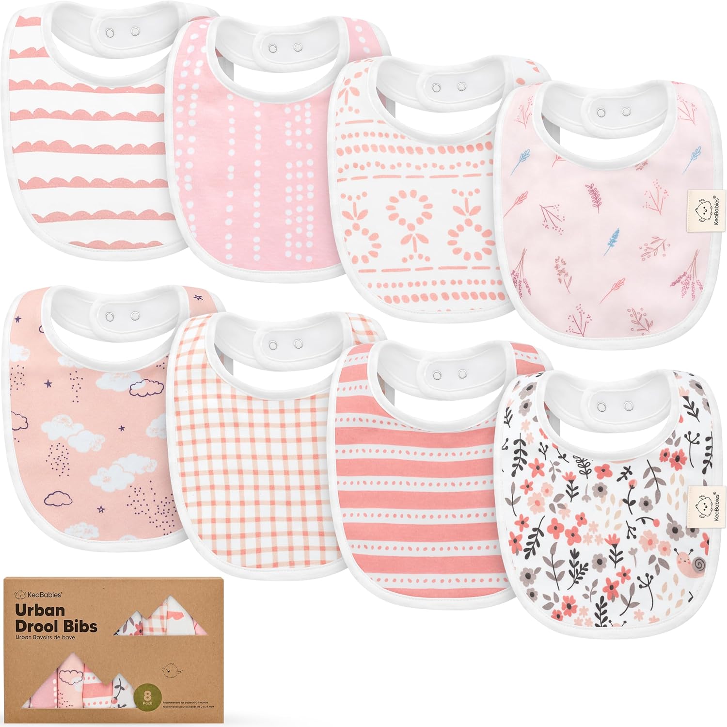Organic Cotton Bibs for Teething and Drooling Babies
