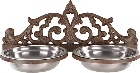 Amazon Com Esschert Design Hb23 Wall Dog Feeder Garden Outdoor