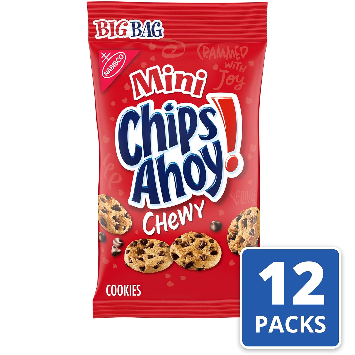 Mini Chips Ahoy! Chewy Chocolate Chip Cookies, Gears 5 Edition, Free In-Game Content, 12 Big Bags (3 Oz.)