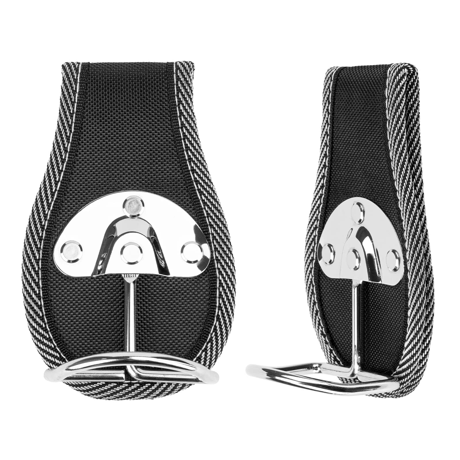 Linkidea 2 Pack Hammer Belt Holder, Heavy Duty Steel Loop Hammer Holder, Tool Belt Holster Holds Hammer, Axe or Spanner (Black)