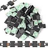 PETKNOWS 80 PCS Light Strip Mounting Clips Black