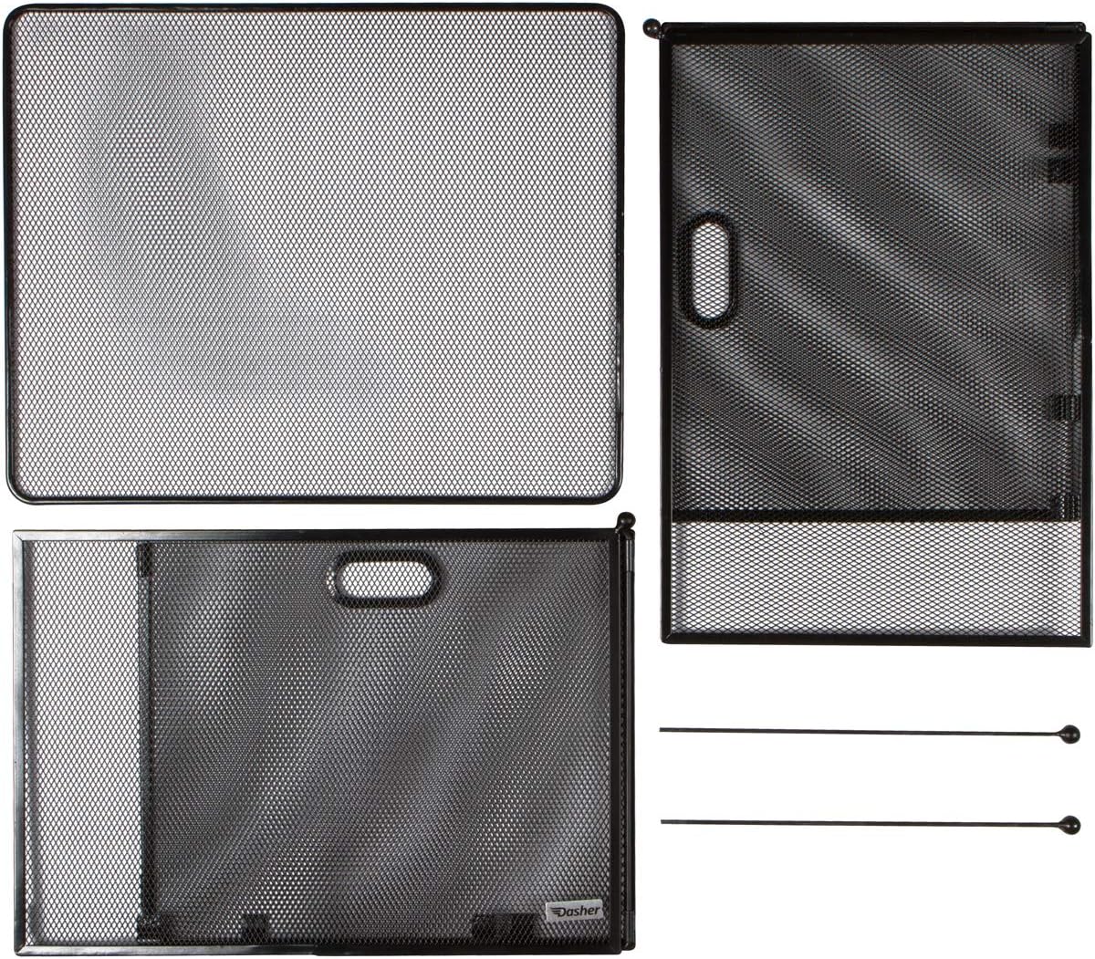 Hanging File Organizer Mesh Box - File Organizer Box Supports Letter Sized and Legal Sized Hanging Folders, Modern Black Metal Mesh Hanging File Crate, Collapsible File Organizer for Home or Office : Office Products