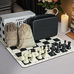 ELONGDI Tournament Chess Set with 20" Silicone