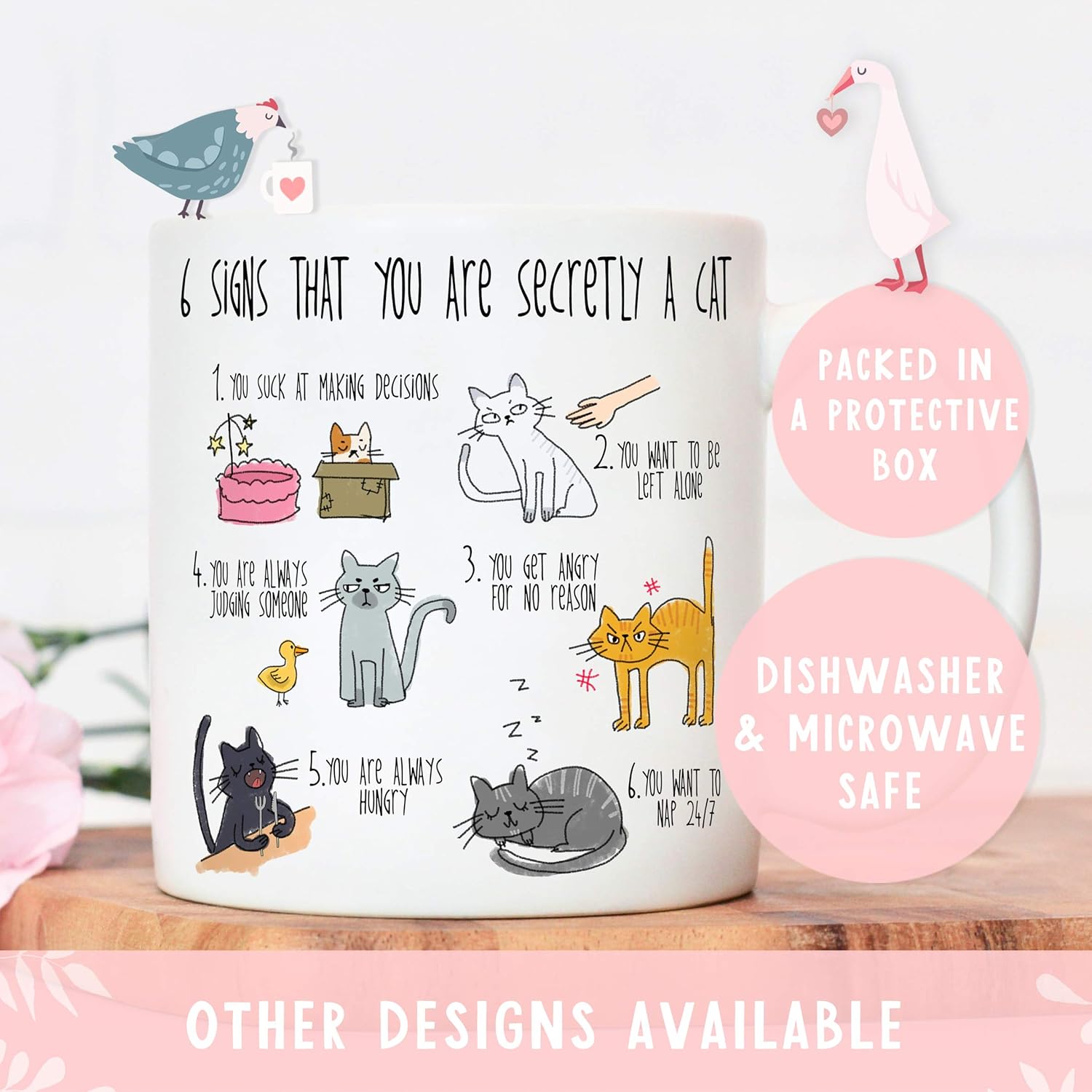 cat Mug for Crazy Cat Lady, White, 10 ounces - Image 4