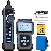 NOYAFA NF-8209PRO Network Cable Tester, PoE Wire Tracker with Length &amp; NCV | Rechargeable Wire Tracer with Cable Mapping, Breakpoint Locator, Port Flash, Crimp Test, for CAT5/CAT6//RJ45/RJ11 Cables