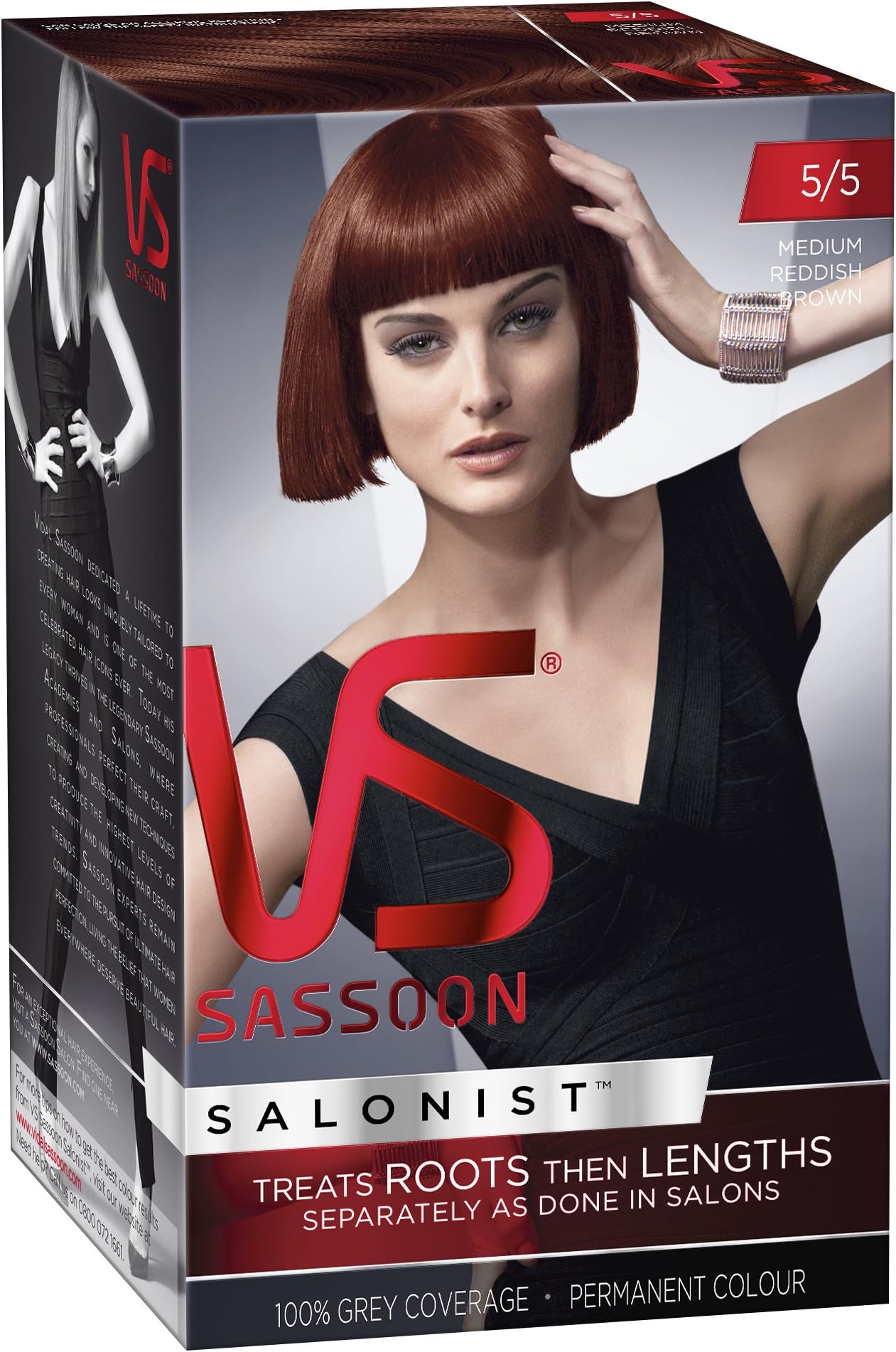 Vidal SassoonSalonist 5/5 Medium Reddish Brown, Permanent Hair Colour