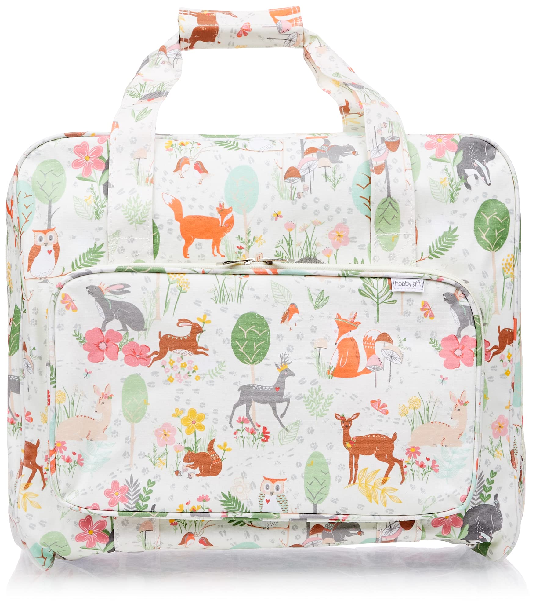 Hobby Gift Sewing Machine Bag - Heavy Duty Padded Carry Bag with Zip Closure, Water-Resistant Large Sewing Bags and Storage for Supplies - 43 x 37 x 20cm, Woodland โ image 1