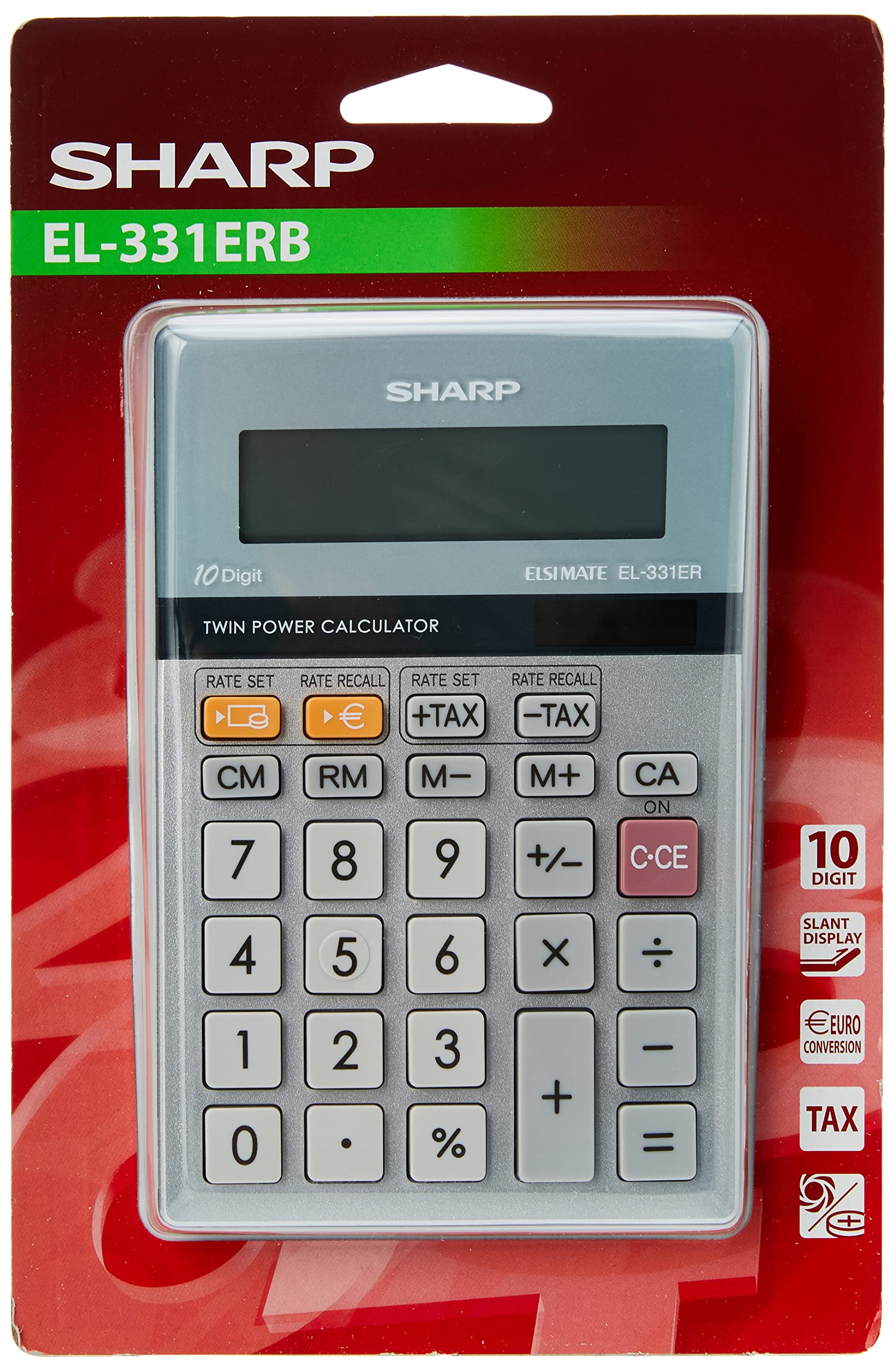 Sharp EL 331 ERB Currency conversion, desktop Calculator