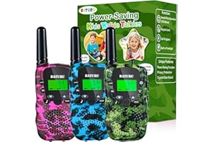 BATURU Walkie Talkies for Kids 3-12 - 22 Channel 3 Mile Range Kids Walkie Talkies, Birthday Gift for Boys & Girls Ages 4-9, Outdoor Toys for Camping Gears for Kid, Hiking & Backyard Adventures