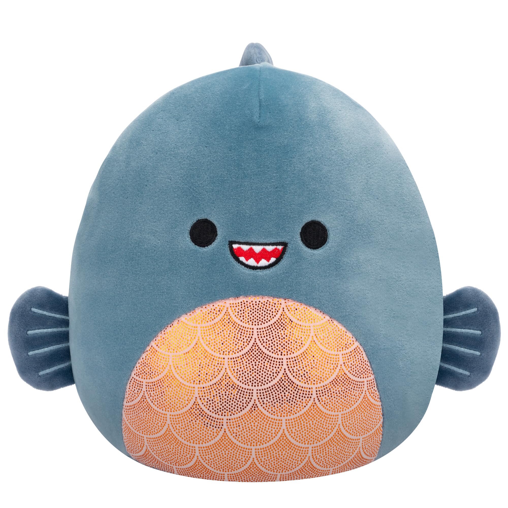 Squishmallows Original 8-Inch Kurtz Grey Teal Piranha - Official Jazwares Plush (Little)