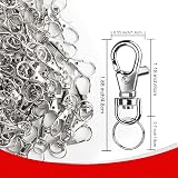 LEOBRO 60Pcs Swivel Lobster Clasps & Key Rings for Crafts view 2