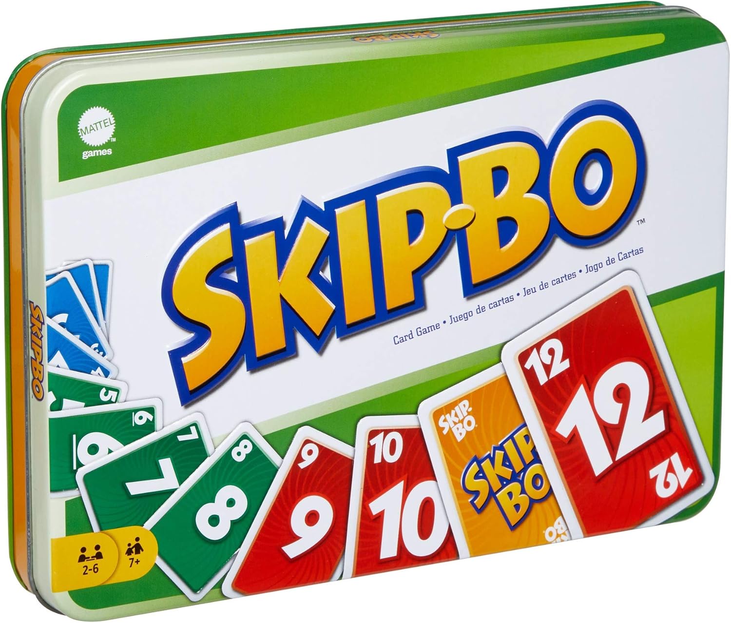 Skip Bo Card Game in Decorative Tin with 162 Cards, Sequencing Family Game for 2 to 6 Players, Kids Gift for Ages 7 Years & Older [ Exclusive]: Toys & Games