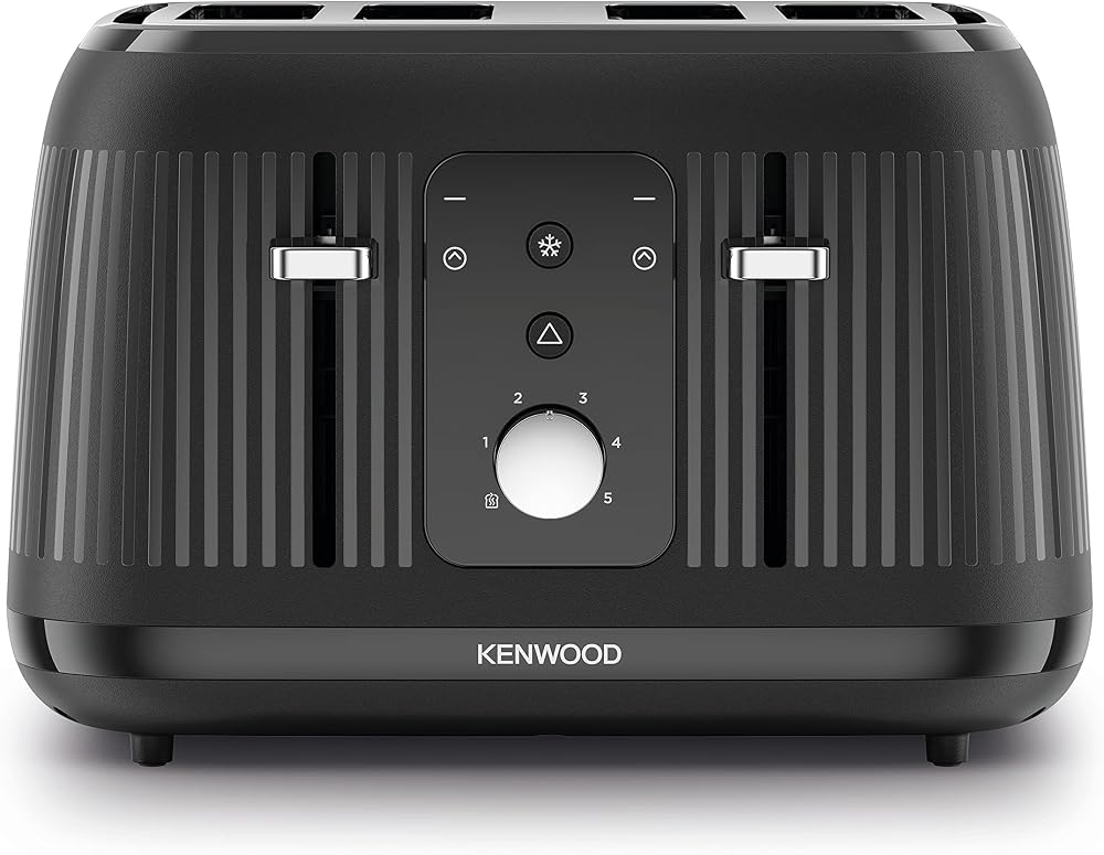 Kenwood Dawn 4-Slot Toaster 1800W Defrost Reheat Cancel Midnight Black