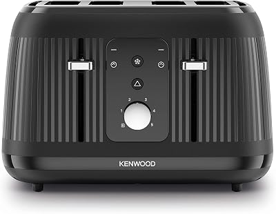 Kenwood Dawn 4-Slot Toaster 1800W Defrost Reheat Cancel Midnight Black