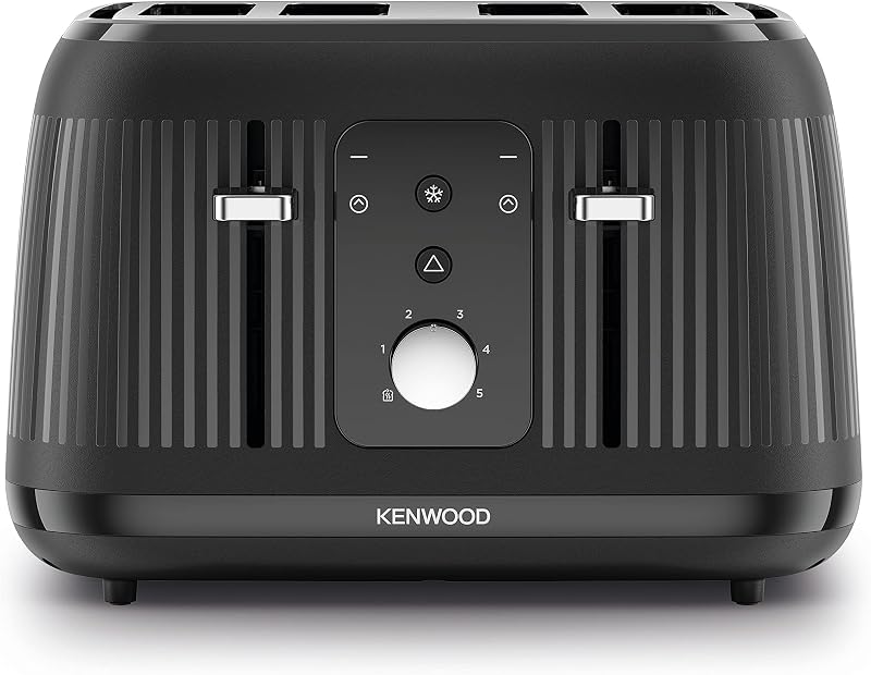 Kenwood Dawn 4-Slot Toaster 1800W Defrost Reheat Cancel Midnight Black