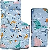 Toddler Nap Mat with Removable Pillow,Ultra Soft Slumber Bags for Girls,Kids Sleeping Bags with Roll Up Design, Perfect for Preschool,Daycare,Kindergarten