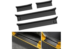 JTYZSM Door Sill Guards Kit for 2018-2025 Jeep Wrangler JL/2020-2025 Gladiator JT Door Sill Protector Accessories, Door Entry