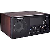 Sangean WR-22WL AM/FM-RDS/Bluetooth/USB Table-Top Digital Tuning Receiver (Dark Walnut)