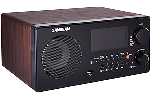 Sangean WR-22WL AM/FM-RDS/Bluetooth/USB Table-Top Digital Tuning Receiver (Dark Walnut)