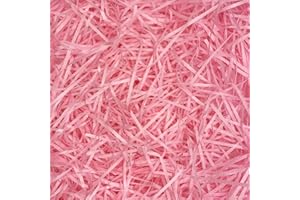 LKQBBSZ Easter Grass Basket Filler Crinkle Cut Paper Shred Basket Filler for Gift Bo Crinkle Paper Hamper Shreds (Pink)