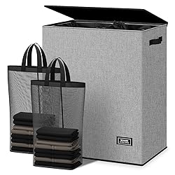 SOLEDI Double Laundry Hamper with Lid and Removable