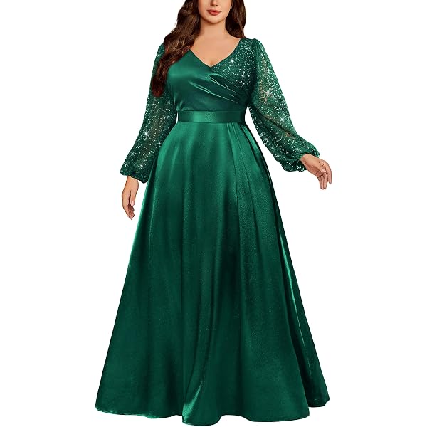 Amazon.com: Xscape Women's Xscape Sequin Long Sleeve Bodice and Satin Skirt  V-Neck Floor Length Dress, Black/Nude/Silver, 4 : Clothing, Shoes & Jewelry