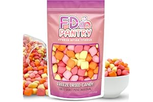FD PANTRY Freeze Dried Fruit Bursts Candy - Mini Original Hard Candy Mix 5oz Treat Snack Gift Bag Cherry, Strawberry, Lemon, Orange Candies Freeze-Dried Candies