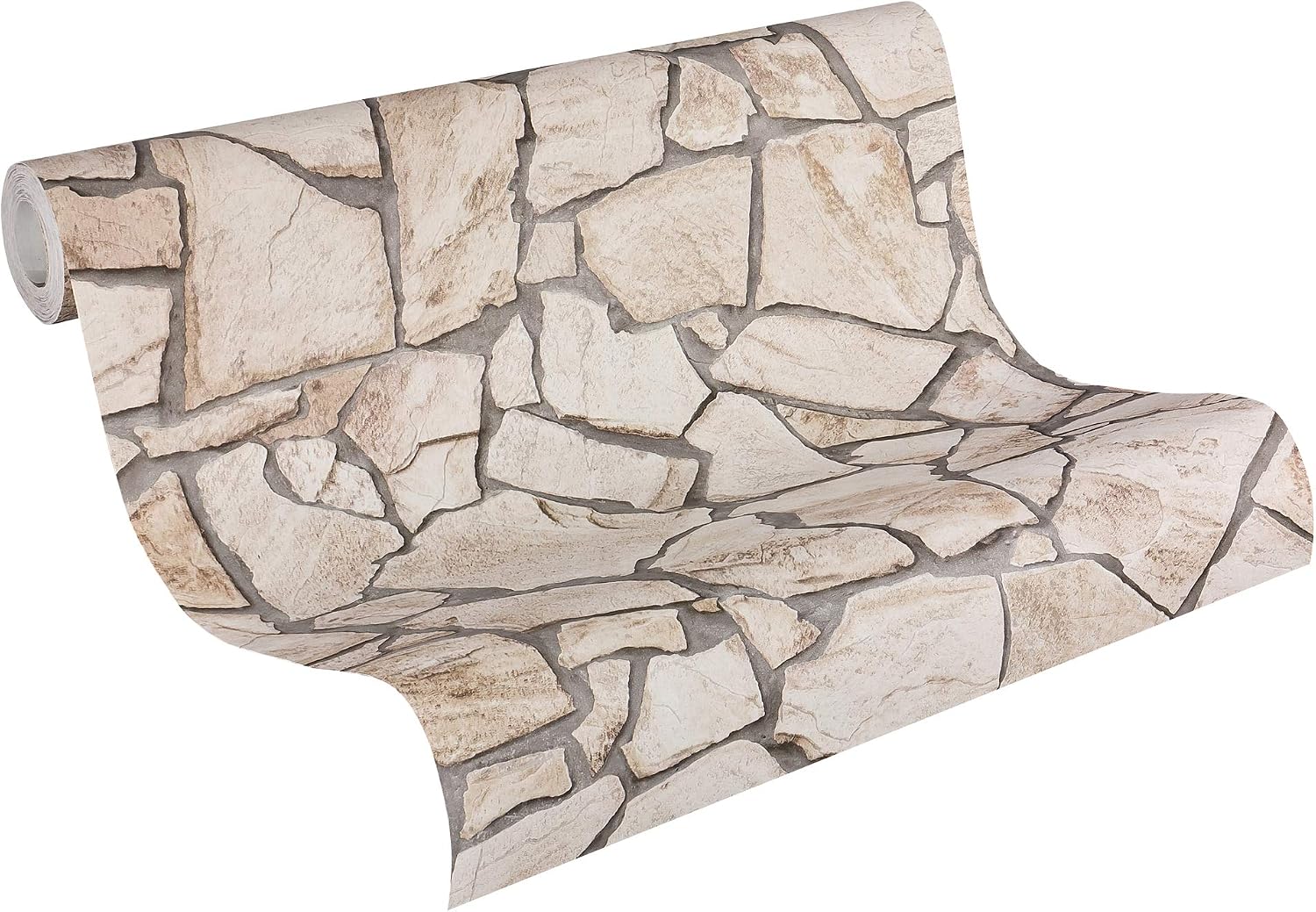 Brick Wallpaper Elements A.S. Création Non-Woven Wallpaper 10.05 m x 0.53 m Beige Grey Brown Made in Germany 927323 9273-23