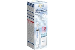 Squip Nasaline Nasal Rinsing System with 10 Premixed Saline Packets