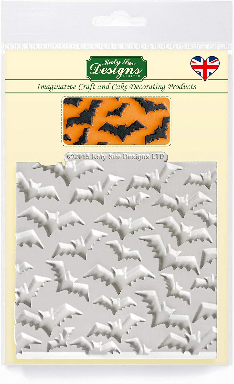 The Bat Mat Silicone Mould for Halloween Cake Decorating Crafts, Cupcakes, Sugarcraft, Candies, Chocolate