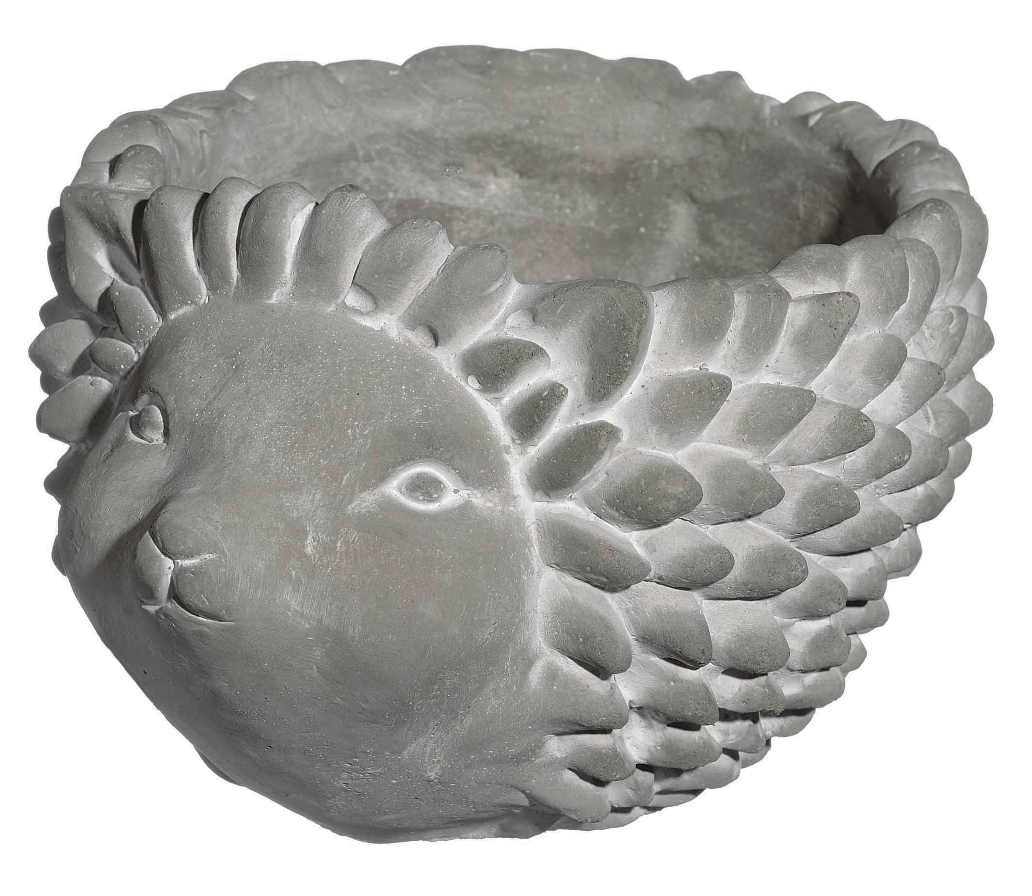 Classic Home and Garden Cement Buddies Indoor Outdoor Hedgehog Planter, Gray, Small, 5.5"