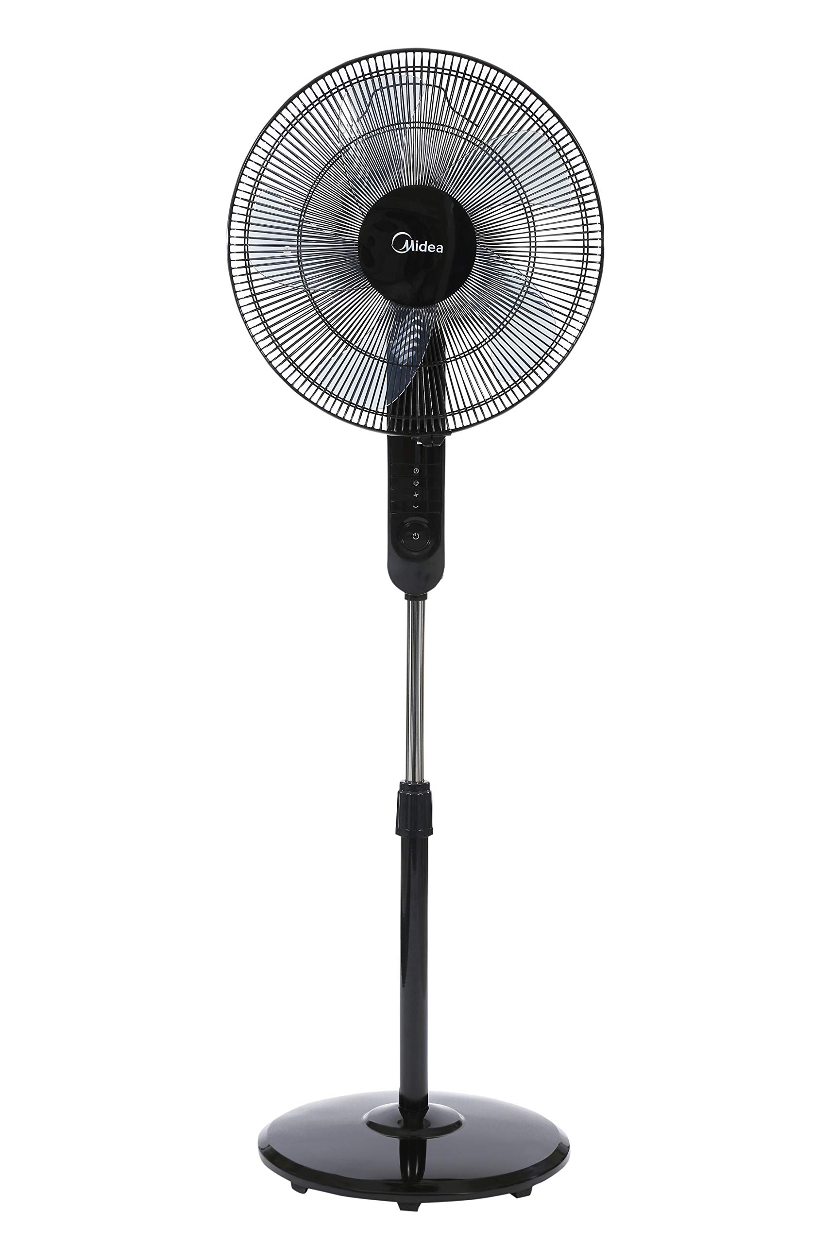 Midea Pedestal Stand Fan 5 Fins With Remote Control Black