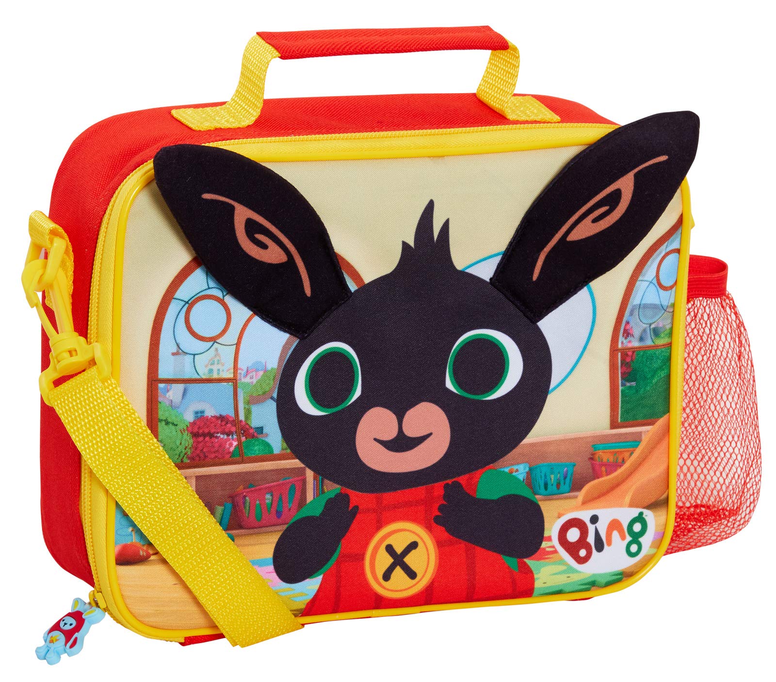 Bing Bunny 3D Ears Kids Insulated Lunch Bag Boys Girls Nursery School Lunch Box Drinks Holder with Detachable Strap