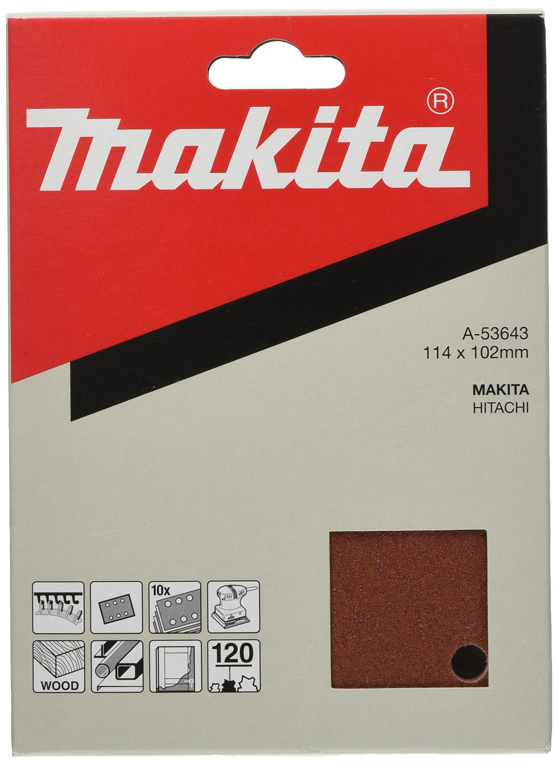 マキタ(Makita) マジックサンディングペーパー #120 114×102mm 四角 (10枚入) A-53643商品画像