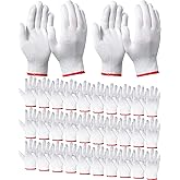 SATINIOR 36 Pairs Hand Work Gloves White Polyester Liners Safety Work BBQ Gloves Liners Men Women Hand Protection